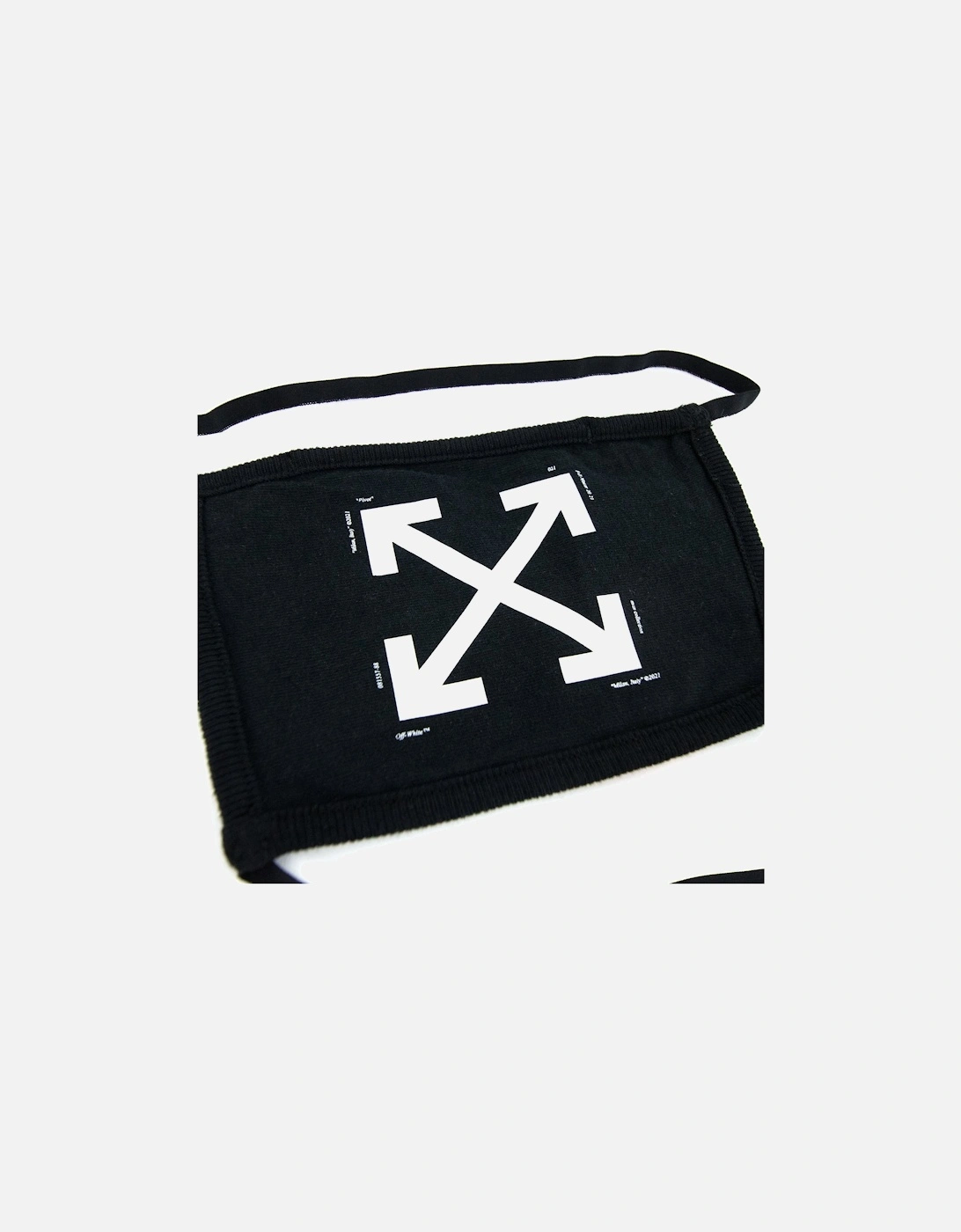 Off White Arrow Print Face Covering Mask Black/white