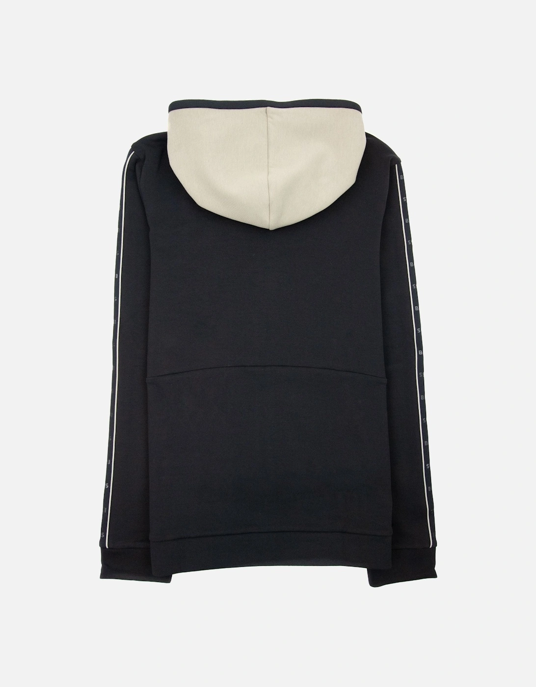 Saggy 1 Arm Stripe Logo Zip Up Hoodie Black 001