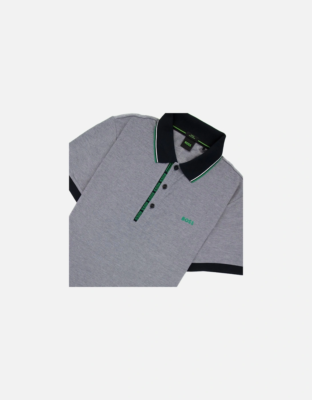 Paule 4 Slim Fit Branded Placket Polo Black 401