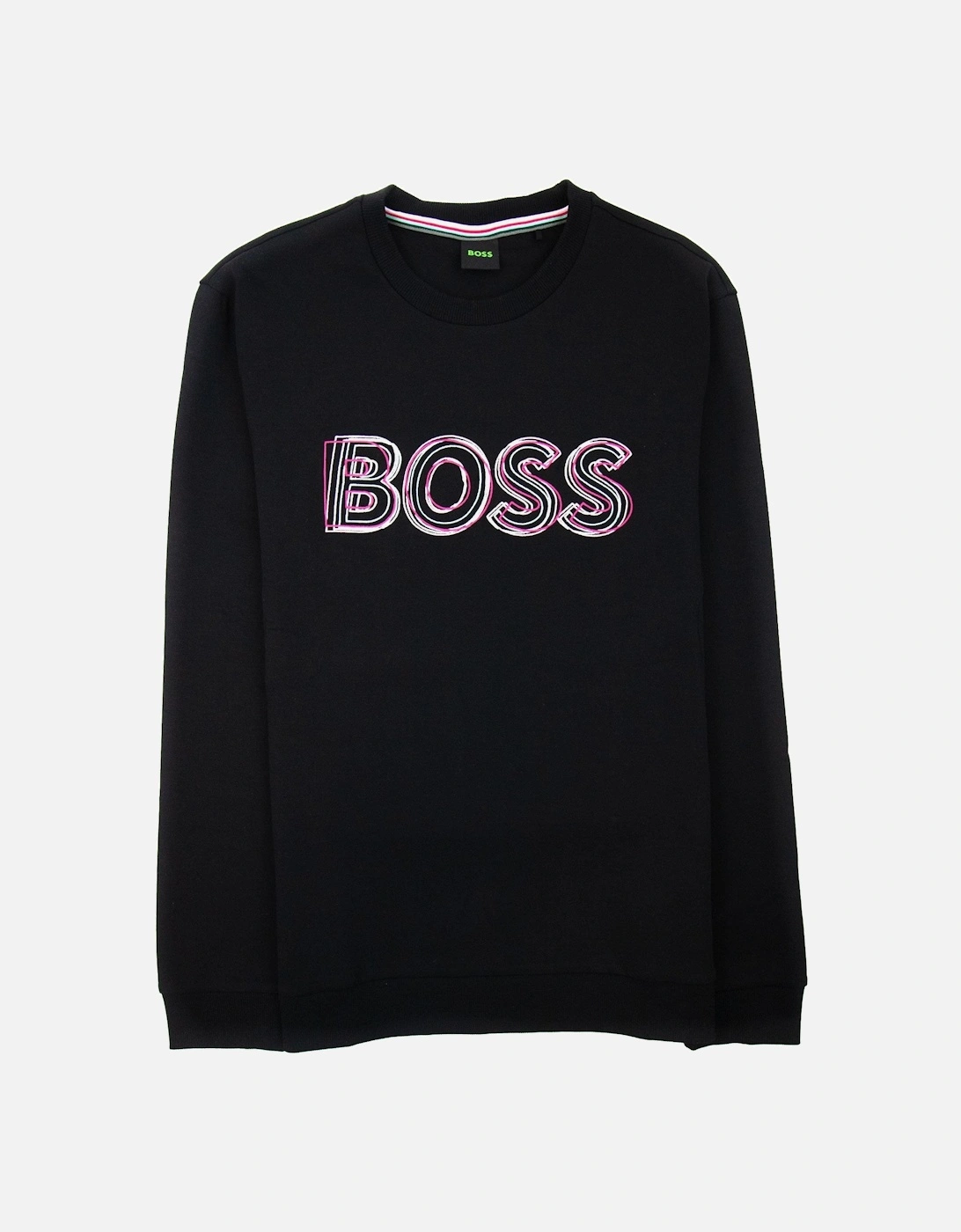 Salbo 1 Embroidered Layered Logo Sweatshirt Black 001, 5 of 4