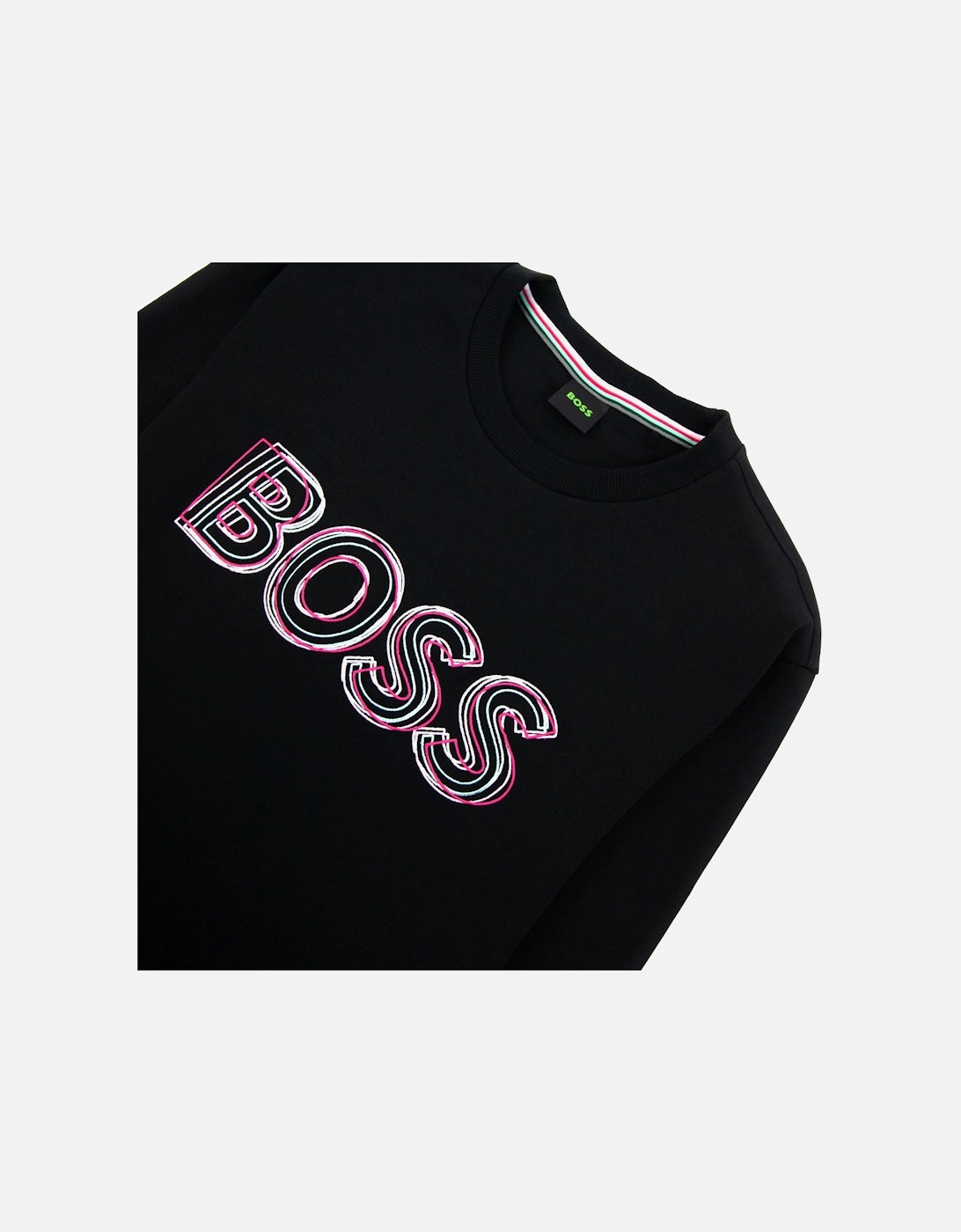 Salbo 1 Embroidered Layered Logo Sweatshirt Black 001