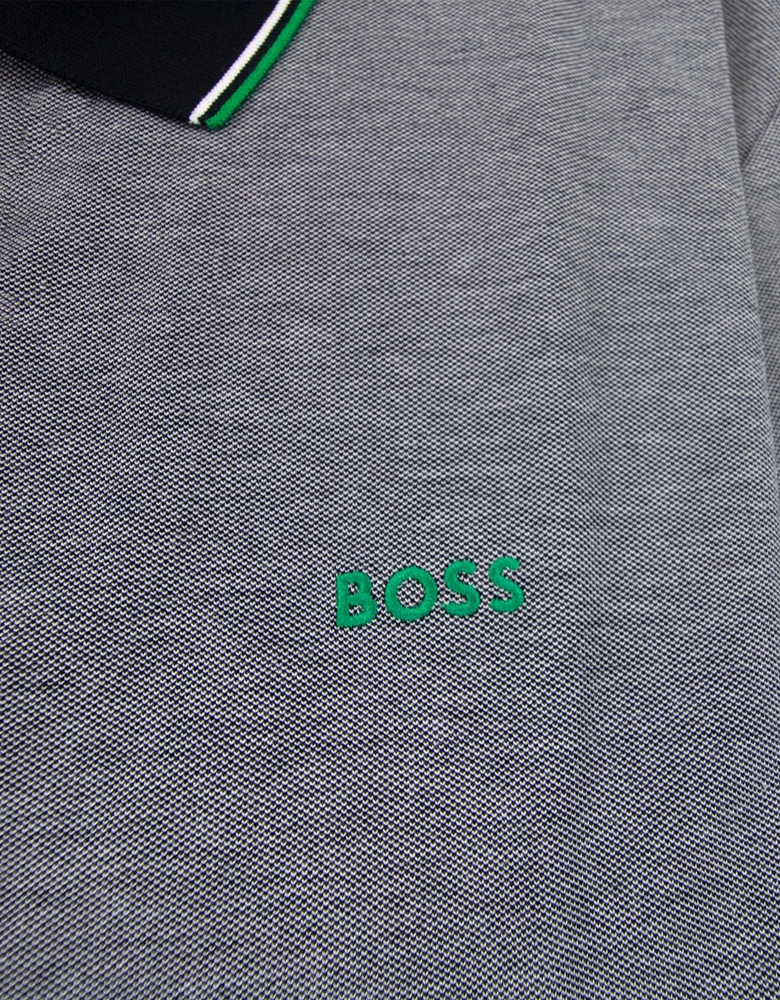 Paule 4 Slim Fit Branded Placket Polo Black 401