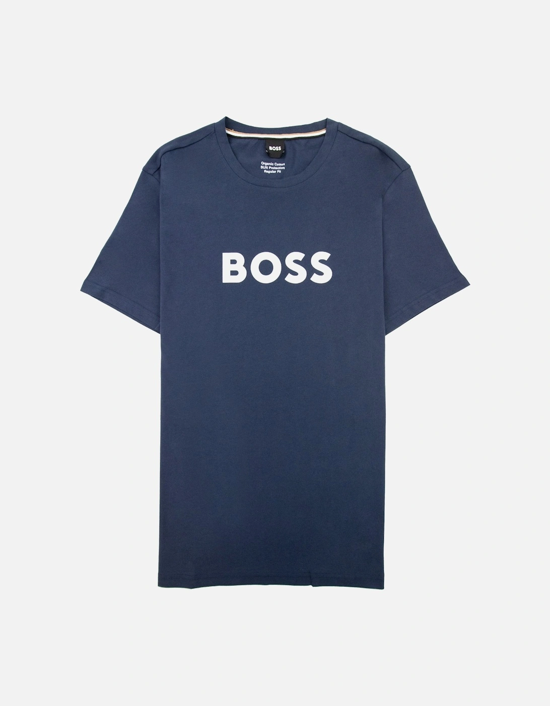 Organic-cotton T-shirt With Contrast Logo Navy 413, 5 of 4