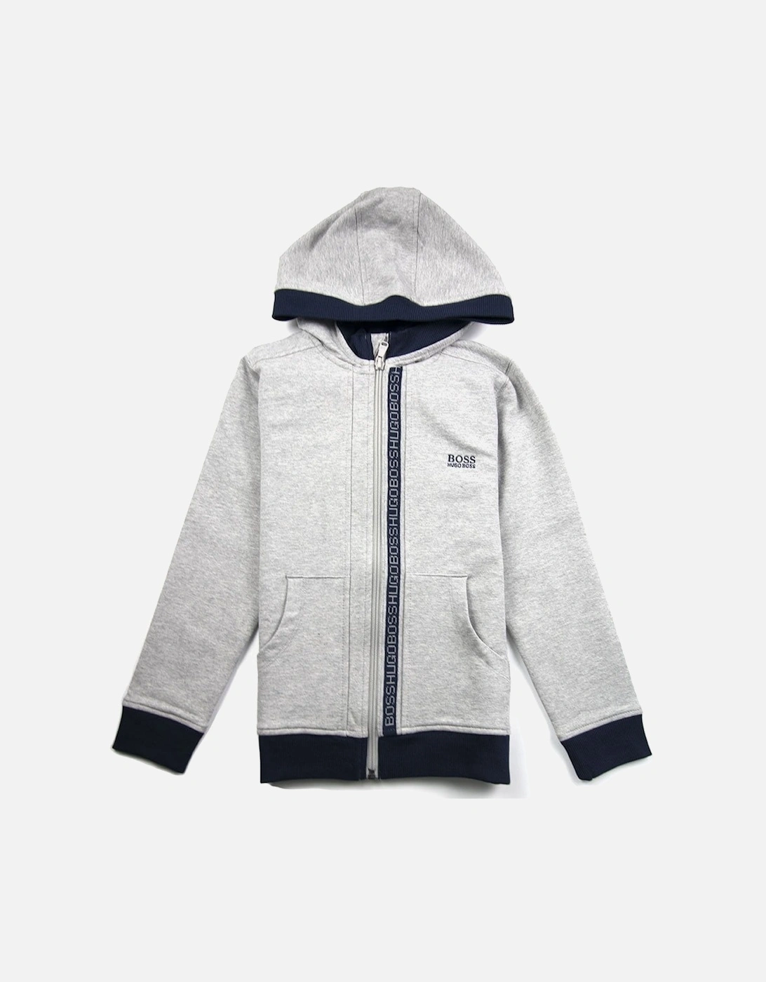 Kids Zip Hoody Light Grey, 3 of 2