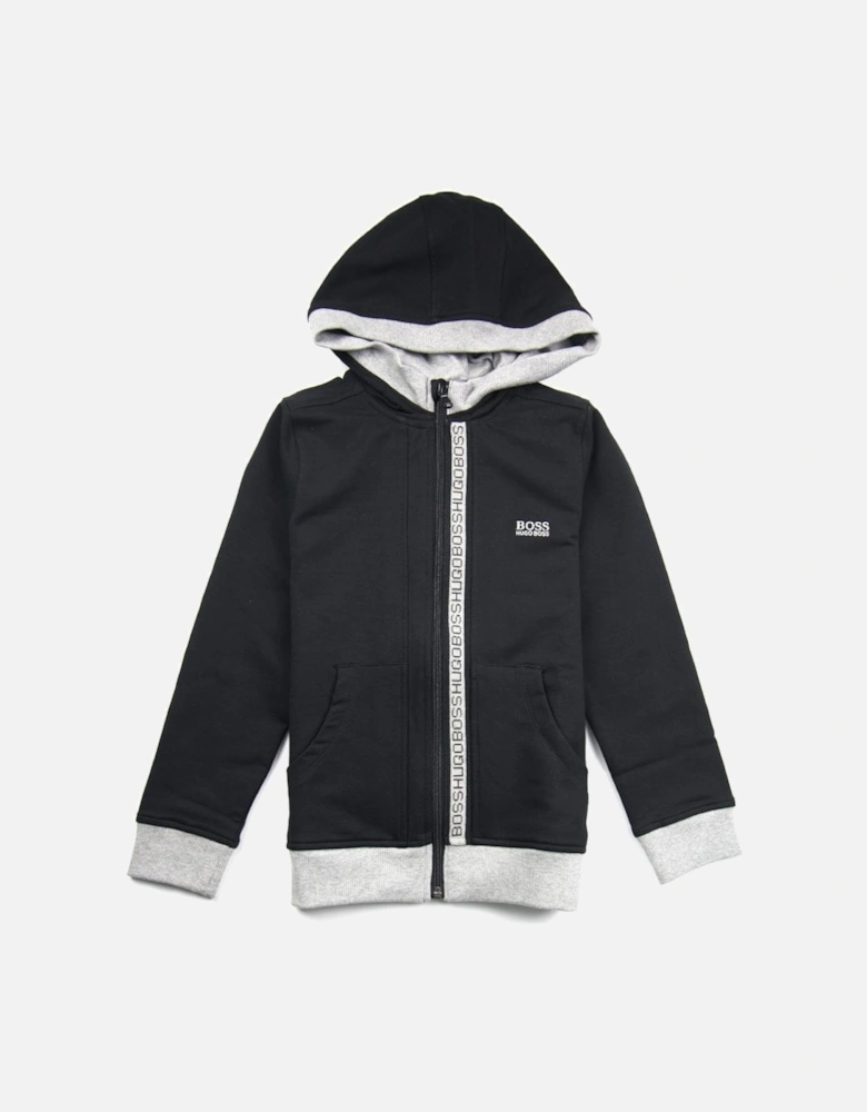 Kids Zip Hoody Black
