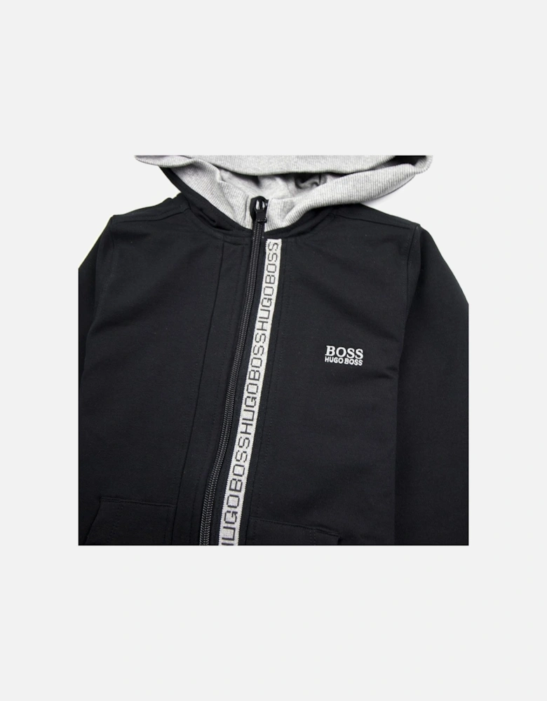 Kids Zip Hoody Black