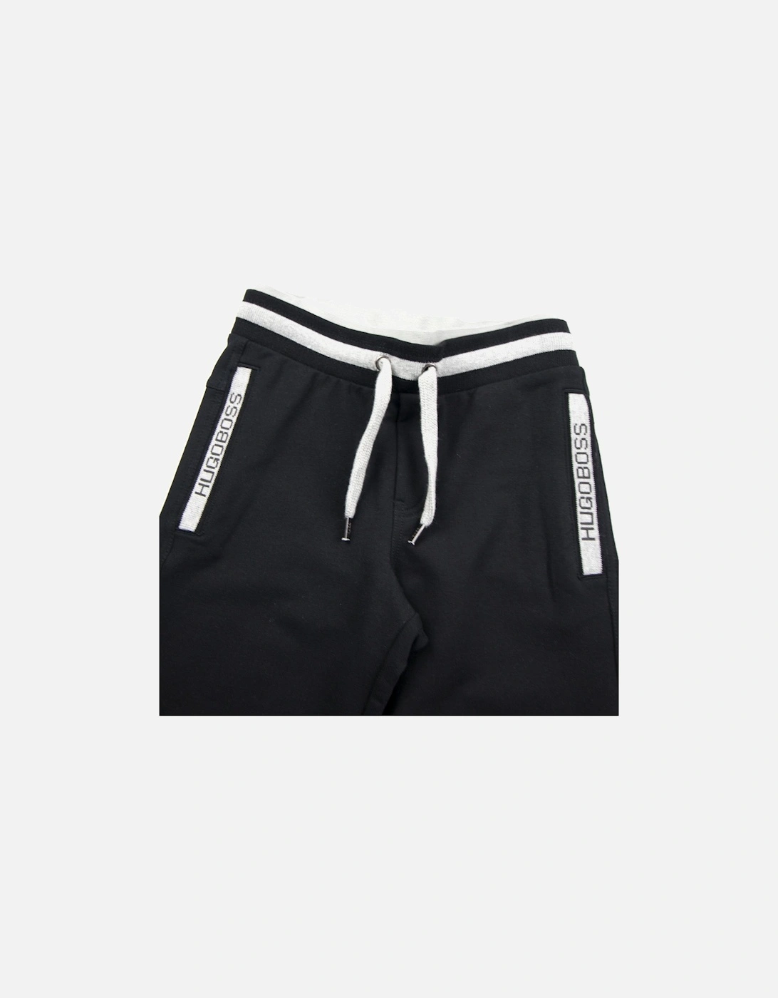Kids Side Pocket Logo Track Bottoms Black