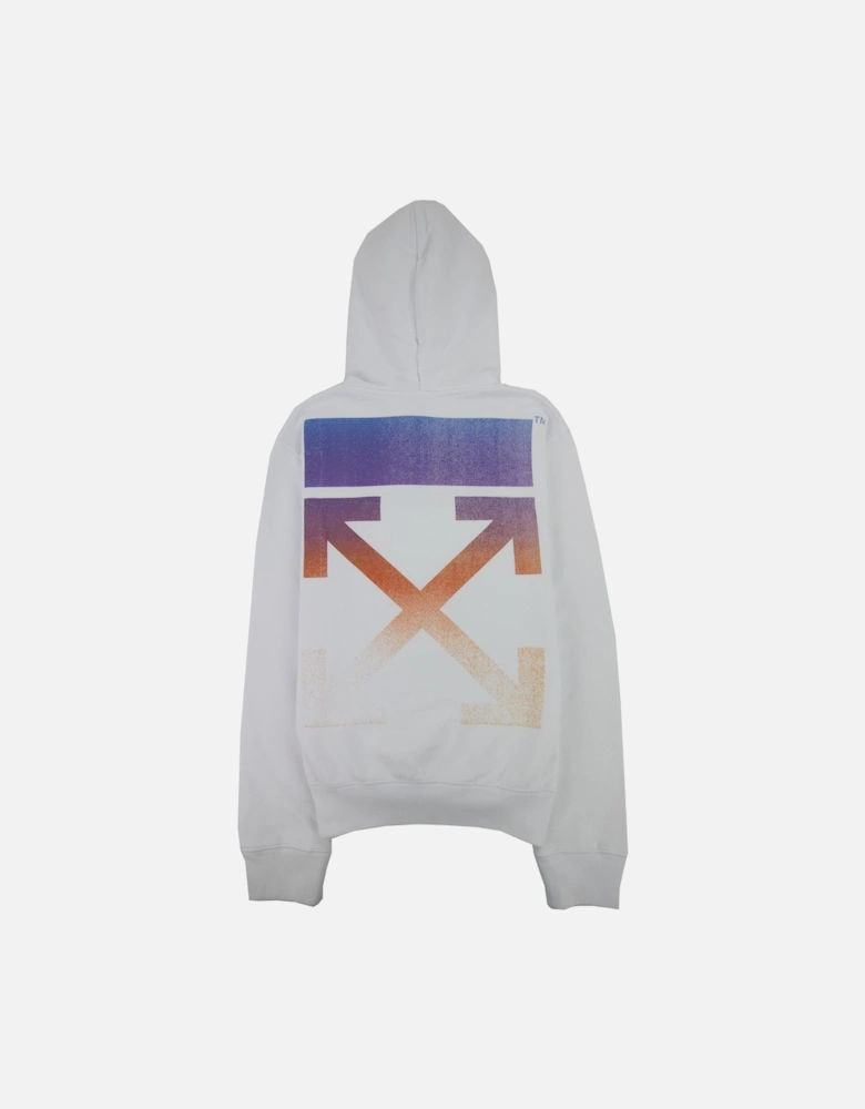 Off White Degrade Arrow Slim Hoodie White Multi