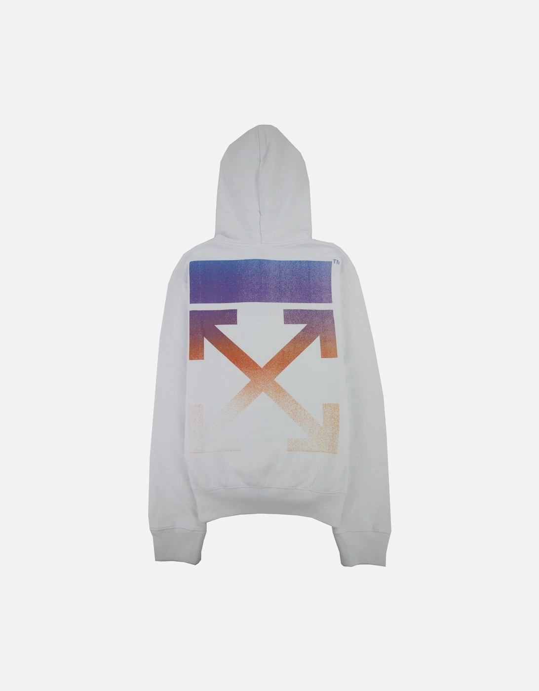 Off White Degrade Arrow Slim Hoodie White Multi