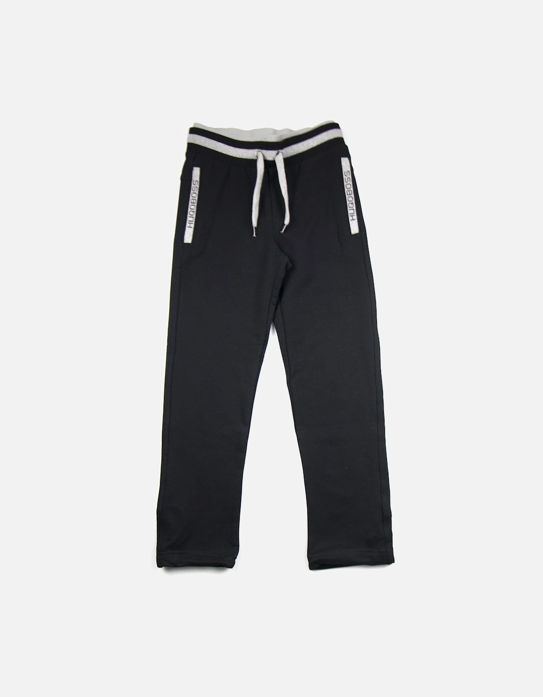 Kids Side Pocket Logo Track Bottoms Black, 3 of 2