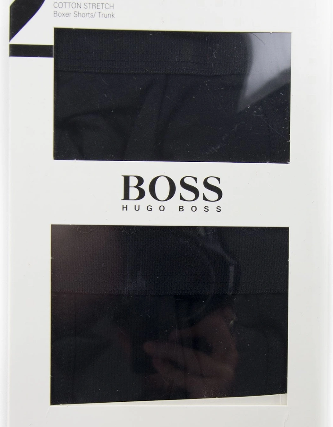 Premium Cotton Stretch Boxer Shorts 2 Pack Black, 3 of 2