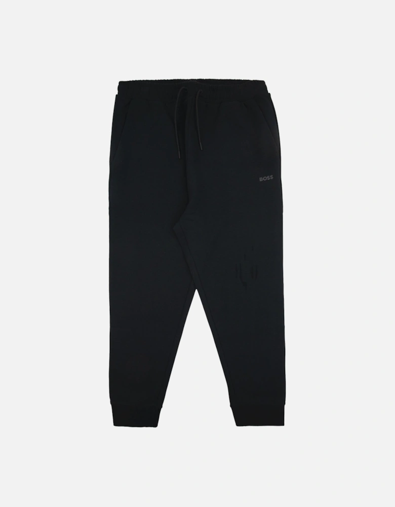 Hadiko Stretch-cotton Tracksuit Bottoms With Logo Print Black 001