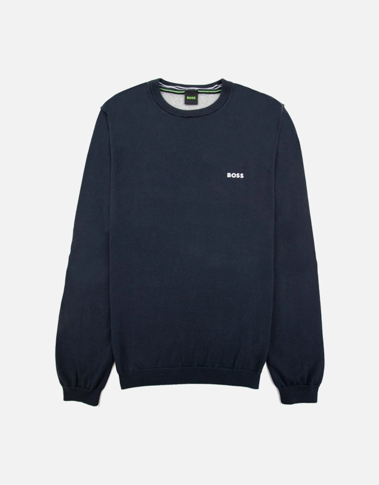 Rallo Curved Logo Sweater Navy 402