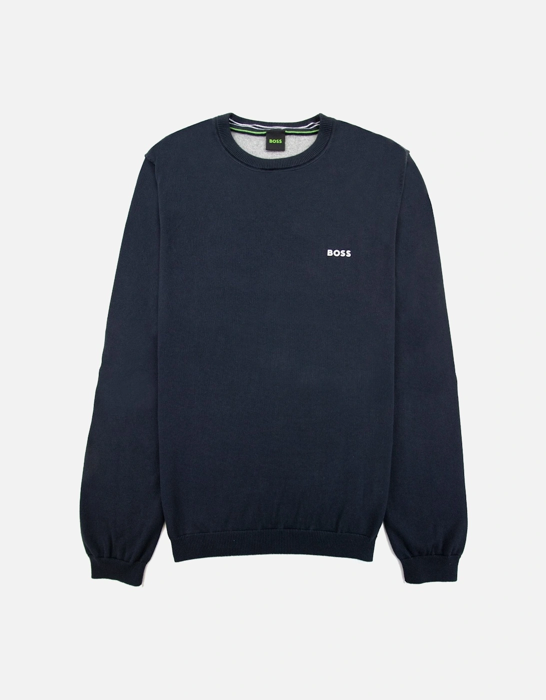 Rallo Curved Logo Sweater Navy 402, 5 of 4