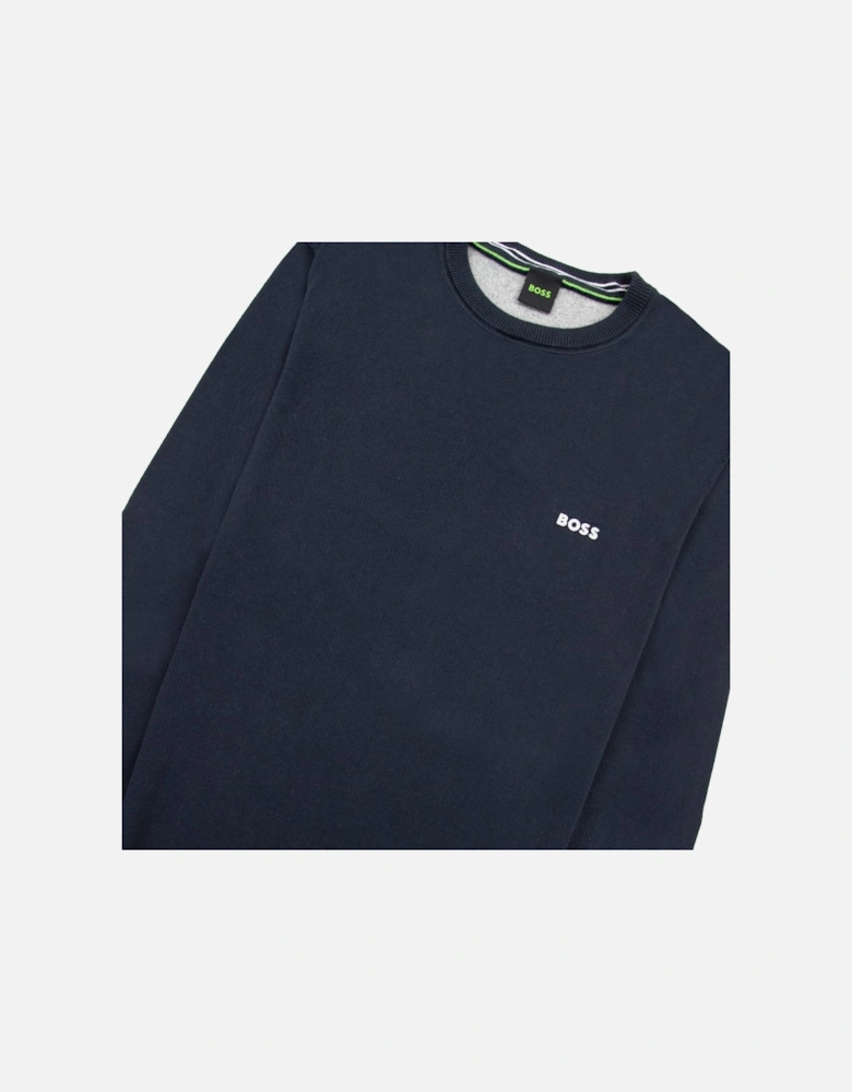 Rallo Curved Logo Sweater Navy 402