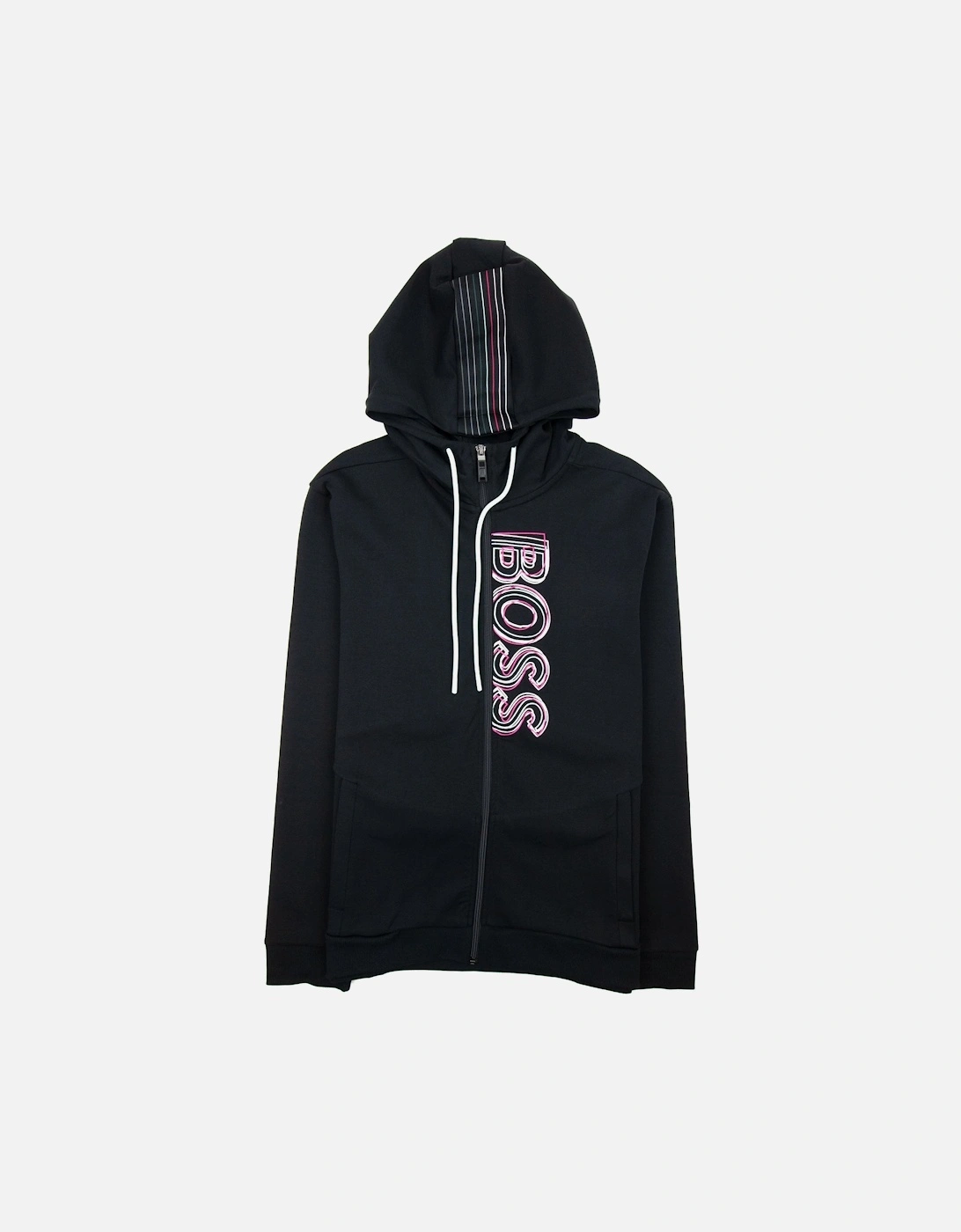 Saggy 1 Multi Logo Zip Up Hoody Black 001, 3 of 2