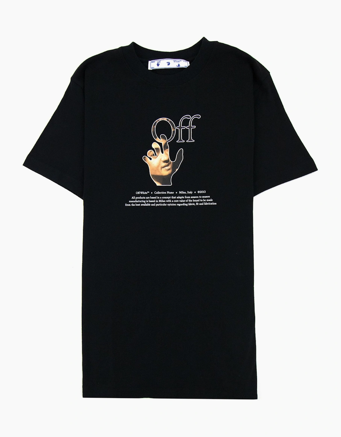 OFF-WHITE Men's Off White Carav Hand S/s T Shirt Black Multi - Black/Multi - Size: 36