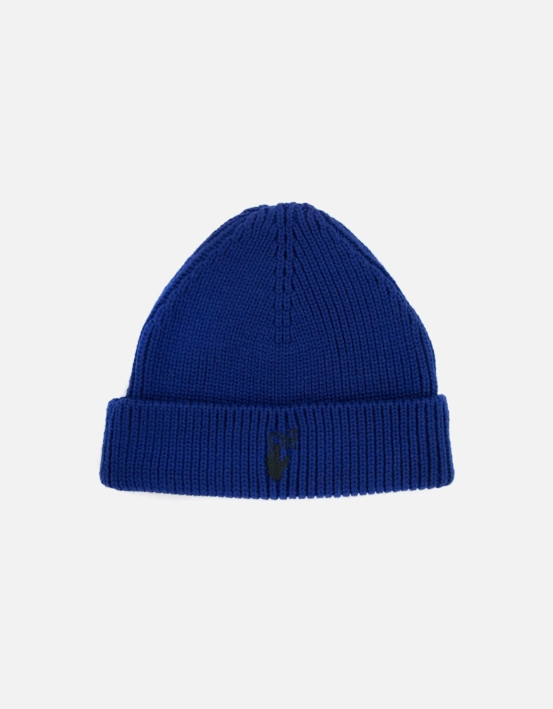 Off White Hand Off Wool Rib Beanie Blue Black