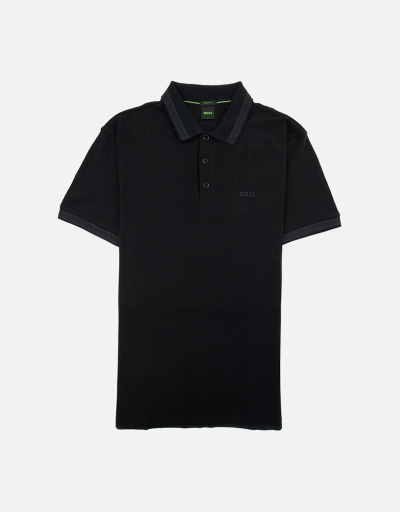 Paddy Embroidered Logo Polo Black 008