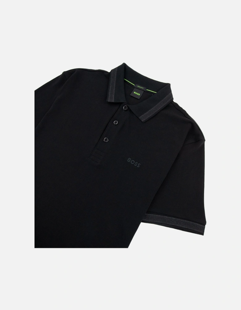 Paddy Embroidered Logo Polo Black 008
