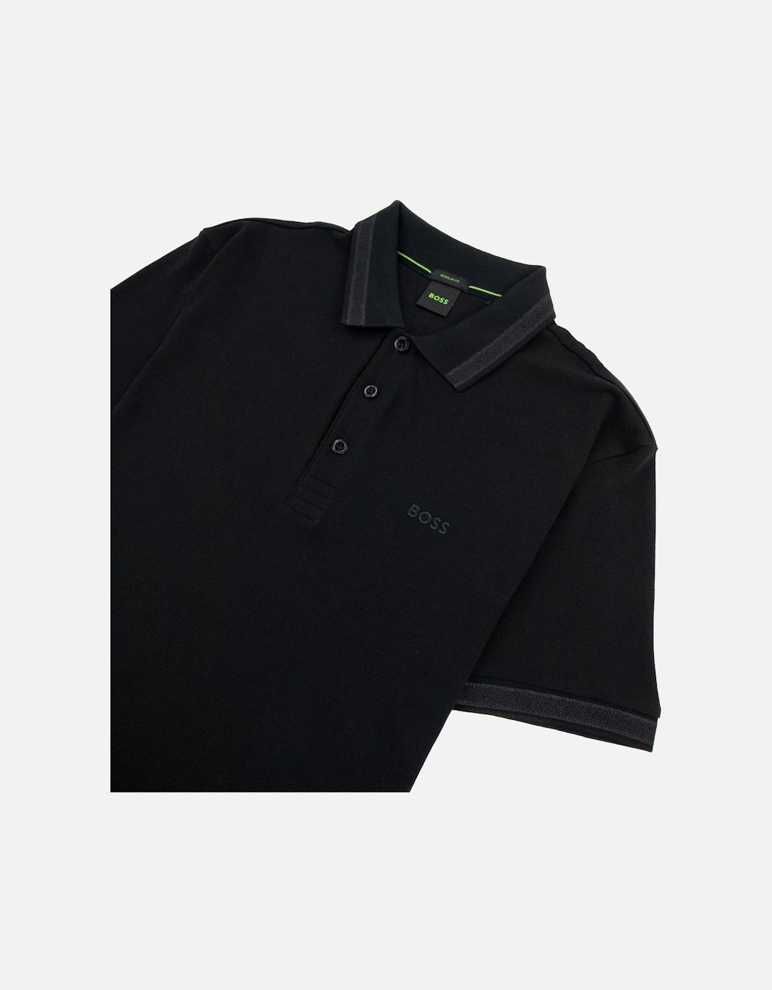Paddy Embroidered Logo Polo Black 008