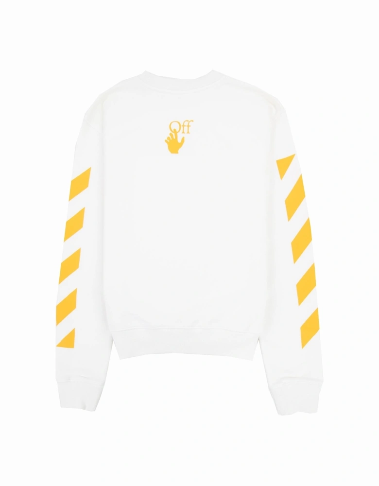 Off White Carav Painting Slim Crewneck Sweatshirt White Multi