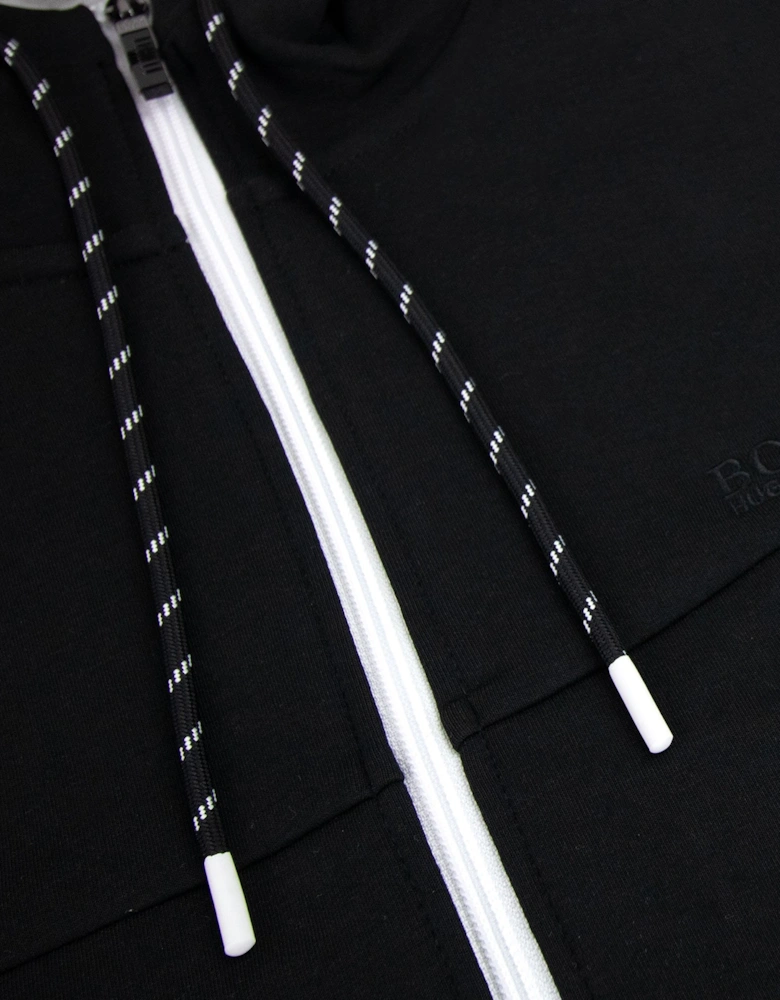 Saggy 1 Zip Up Sweatshirt Black 001