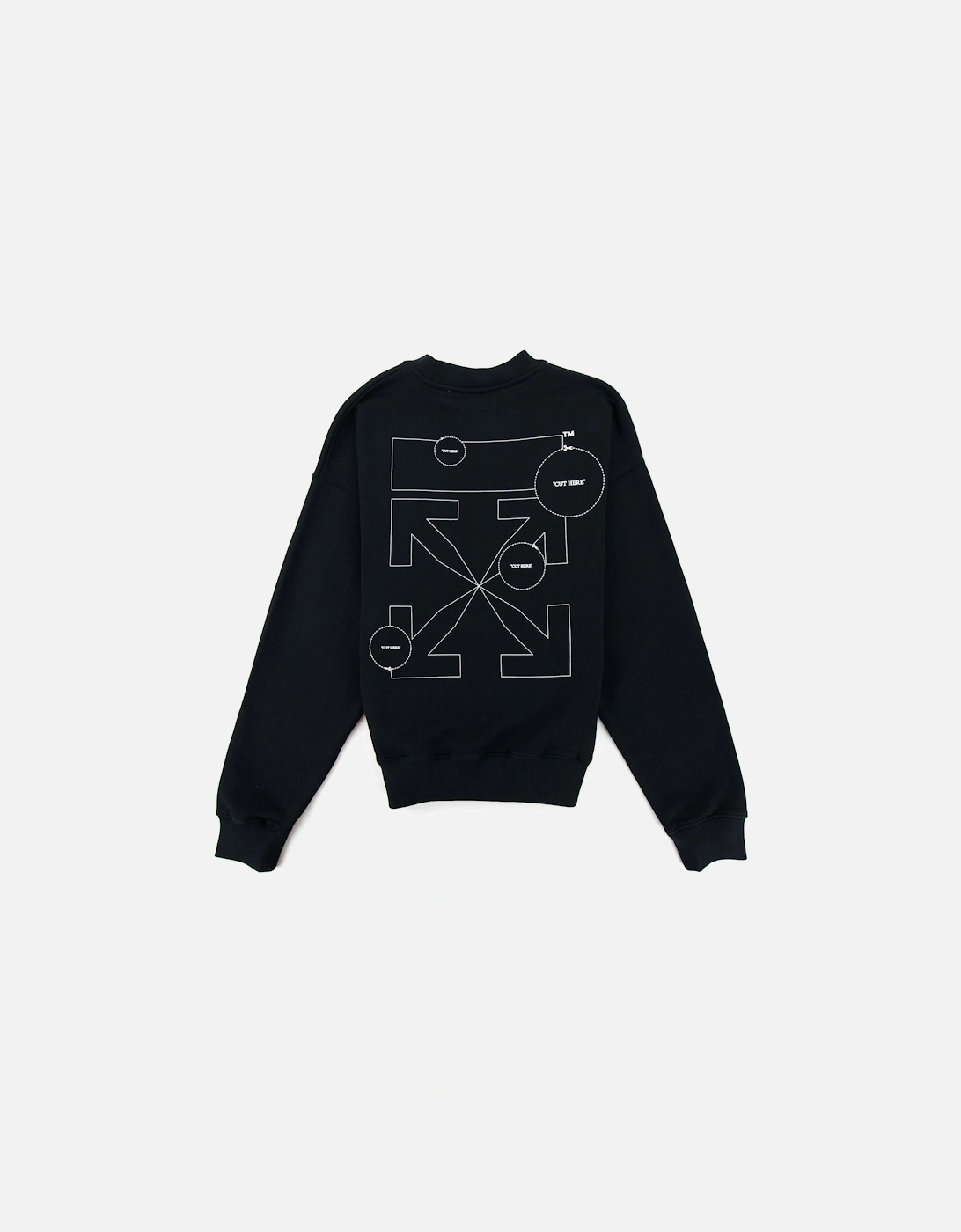 Off White Cut Here Arrow Skate Sweatshirt Black/white