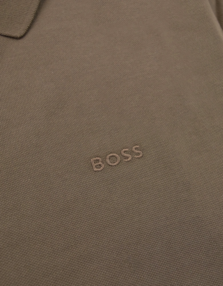 Pallas Embroidered Logo S/s Polo Dark Brown 361