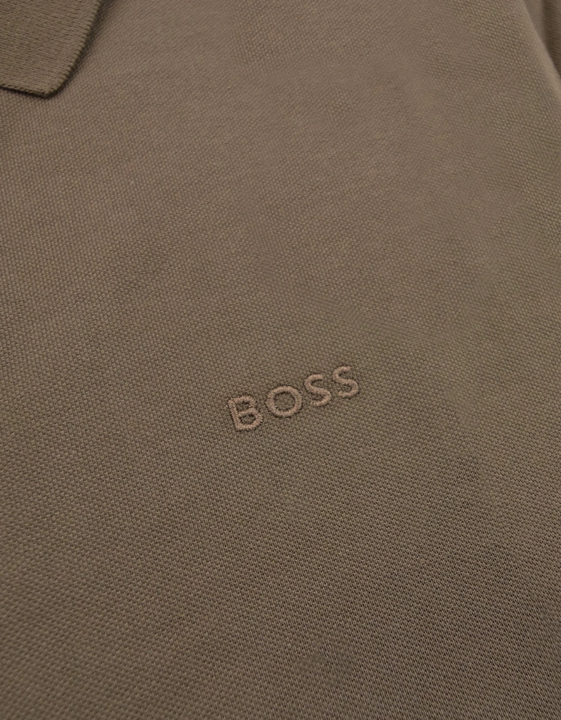 Pallas Embroidered Logo S/s Polo Dark Brown 361