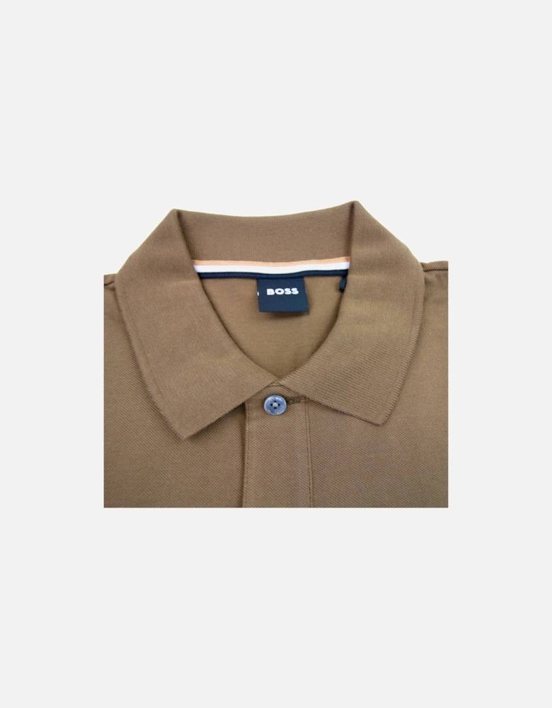 Pallas Embroidered Logo S/s Polo Dark Brown 361