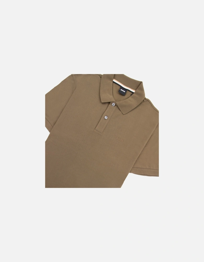 Pallas Embroidered Logo S/s Polo Dark Brown 361