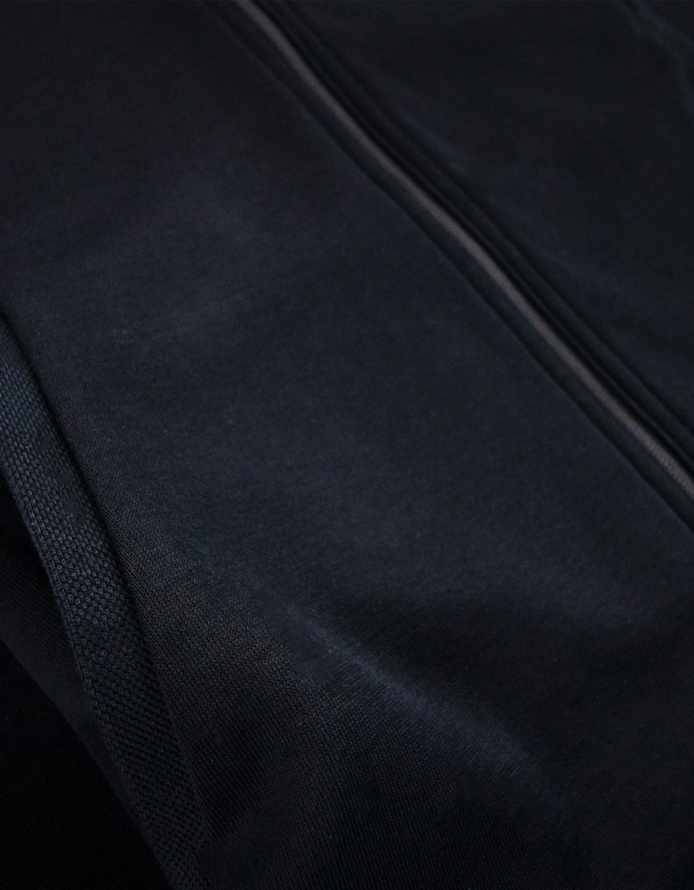 Saggy Curved Logo Zip Up Sweatshirt Black 001