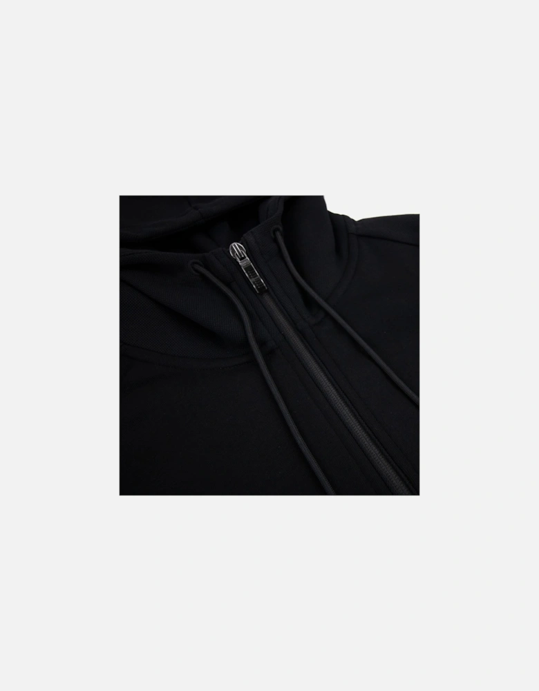 Saggy Curved Logo Zip Up Sweatshirt Black 001