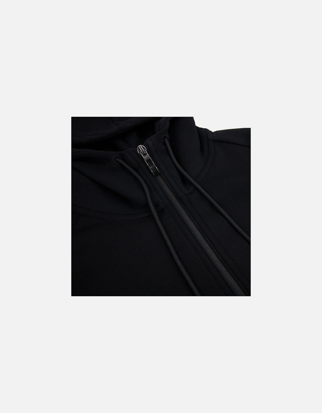 Saggy Curved Logo Zip Up Sweatshirt Black 001
