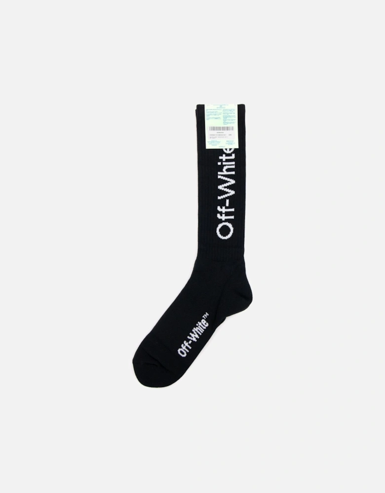 Off White Diagonals Mid Socks Black/White