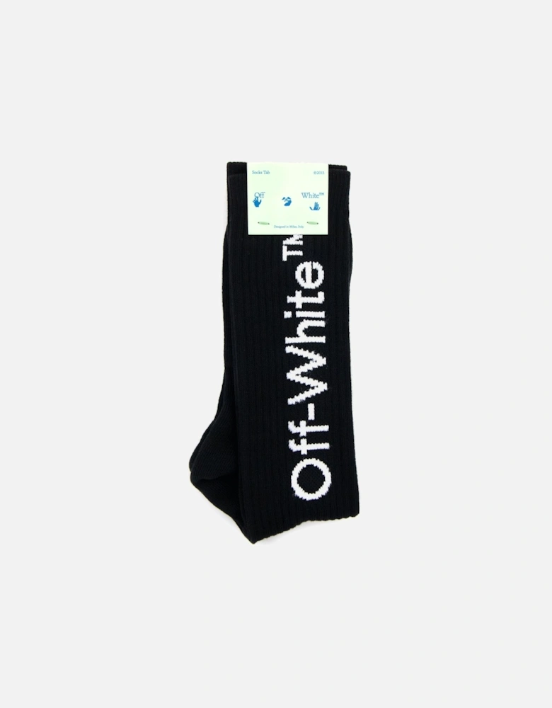 Off White Diagonals Mid Socks Black/White