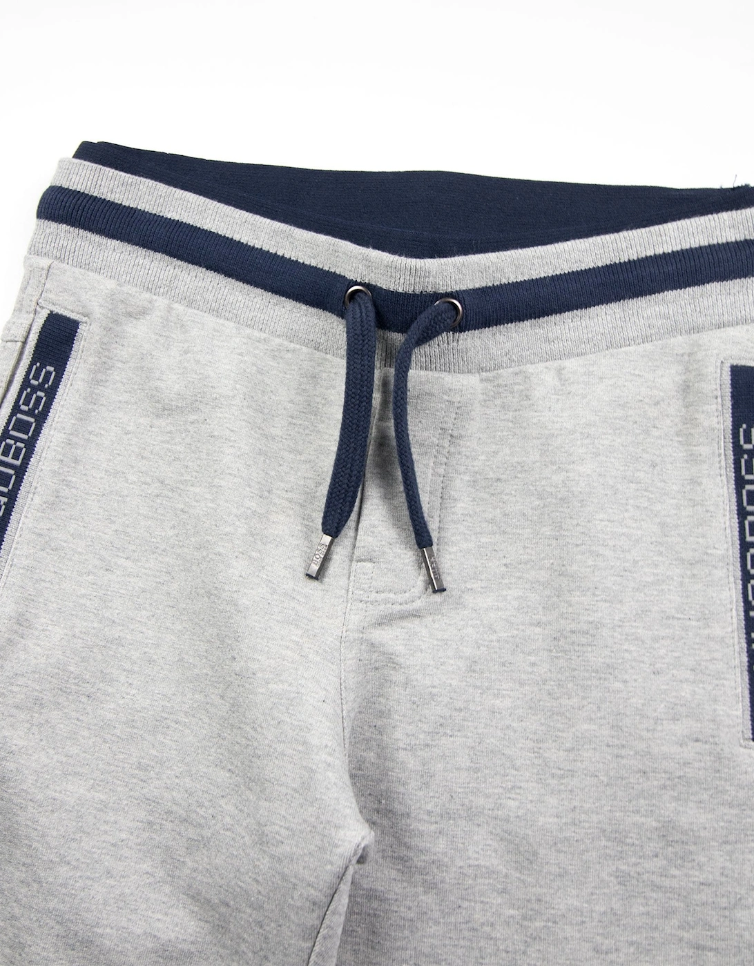 Kids Side Pocket Logo Track Bottoms Grey