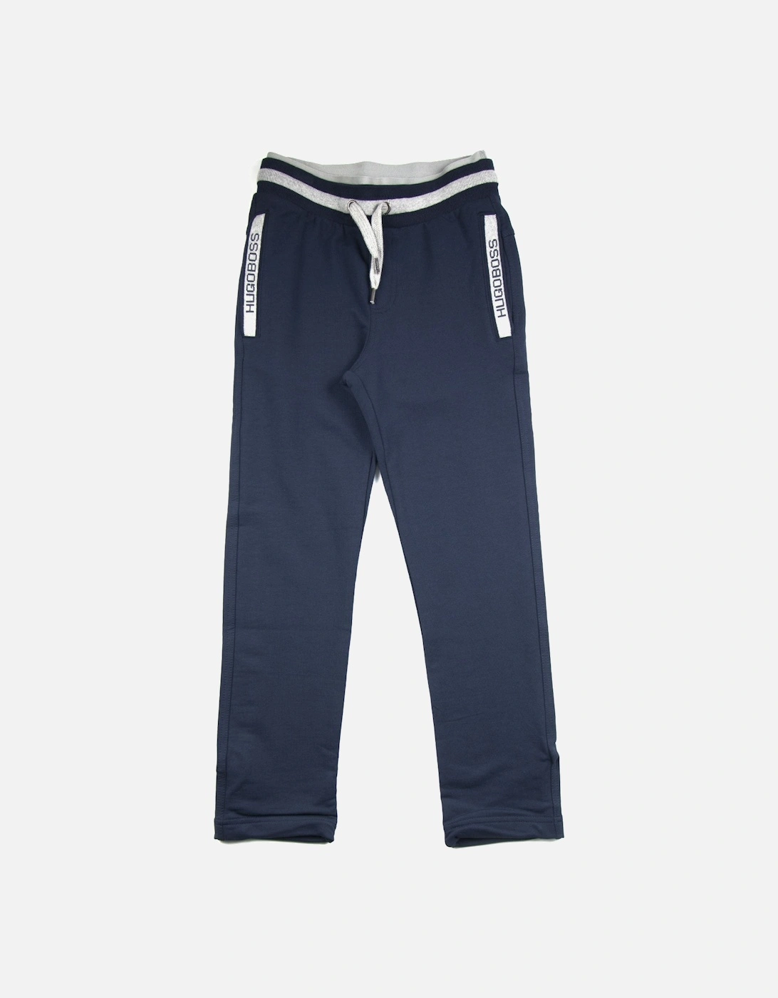 Kids Side Pocket Logo Track Bottoms Navy, 3 of 2