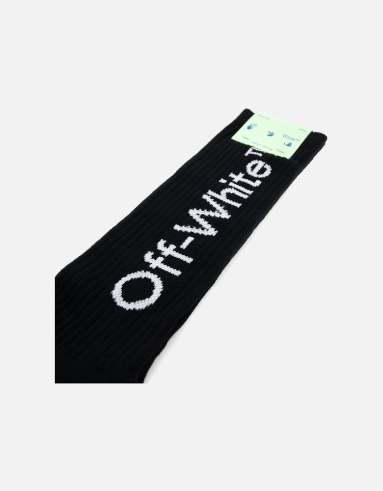 Off White Diagonals Mid Socks Black/White