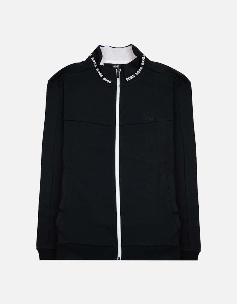 Skaz 1 Embroidered Logo Zip Up Sweatshirt Black 001