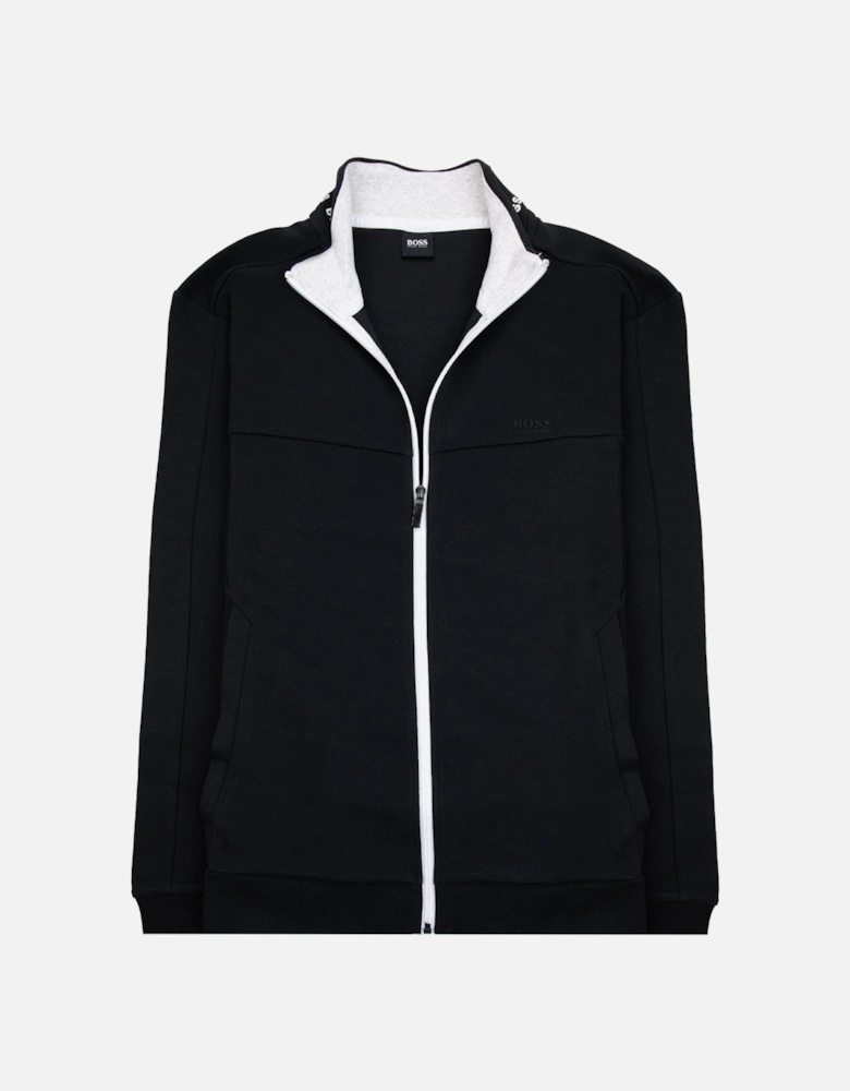 Skaz 1 Embroidered Logo Zip Up Sweatshirt Black 001