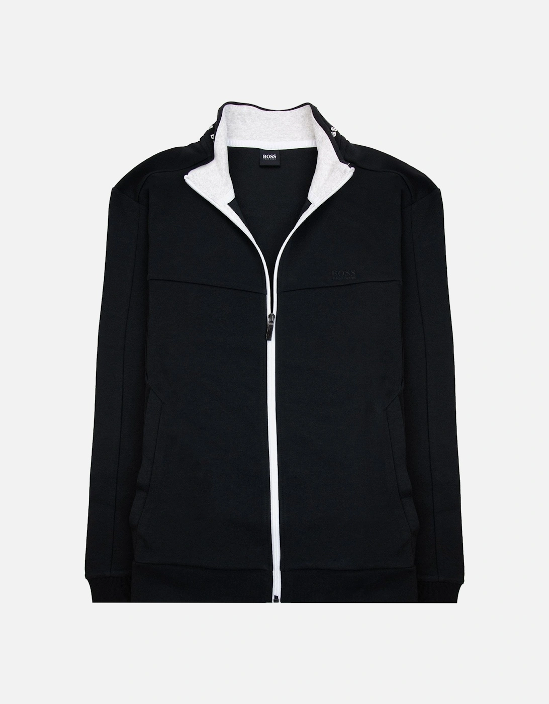 Skaz 1 Embroidered Logo Zip Up Sweatshirt Black 001