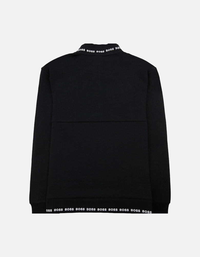 Skaz 1 Embroidered Logo Zip Up Sweatshirt Black 001