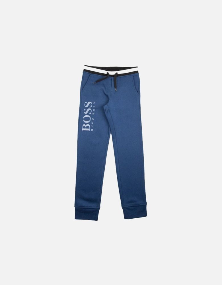 Kids Fleece Tracksuit Bottoms Blue