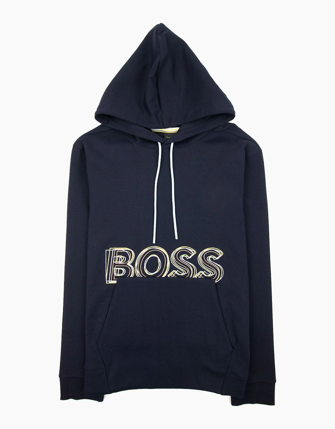 Hugo Boss Men's Black Soody 1 Hoodied Sweatshirt Dark Navy 402 - Size: 36