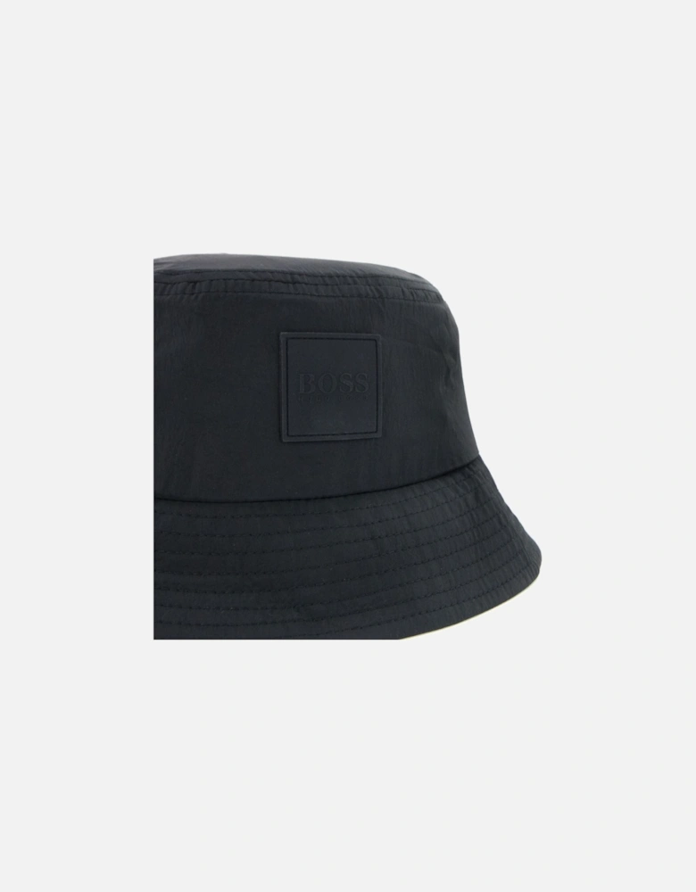 Saul Logo Badge Bucket Hat Black 001