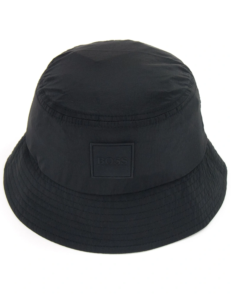 Saul Logo Badge Bucket Hat Black 001