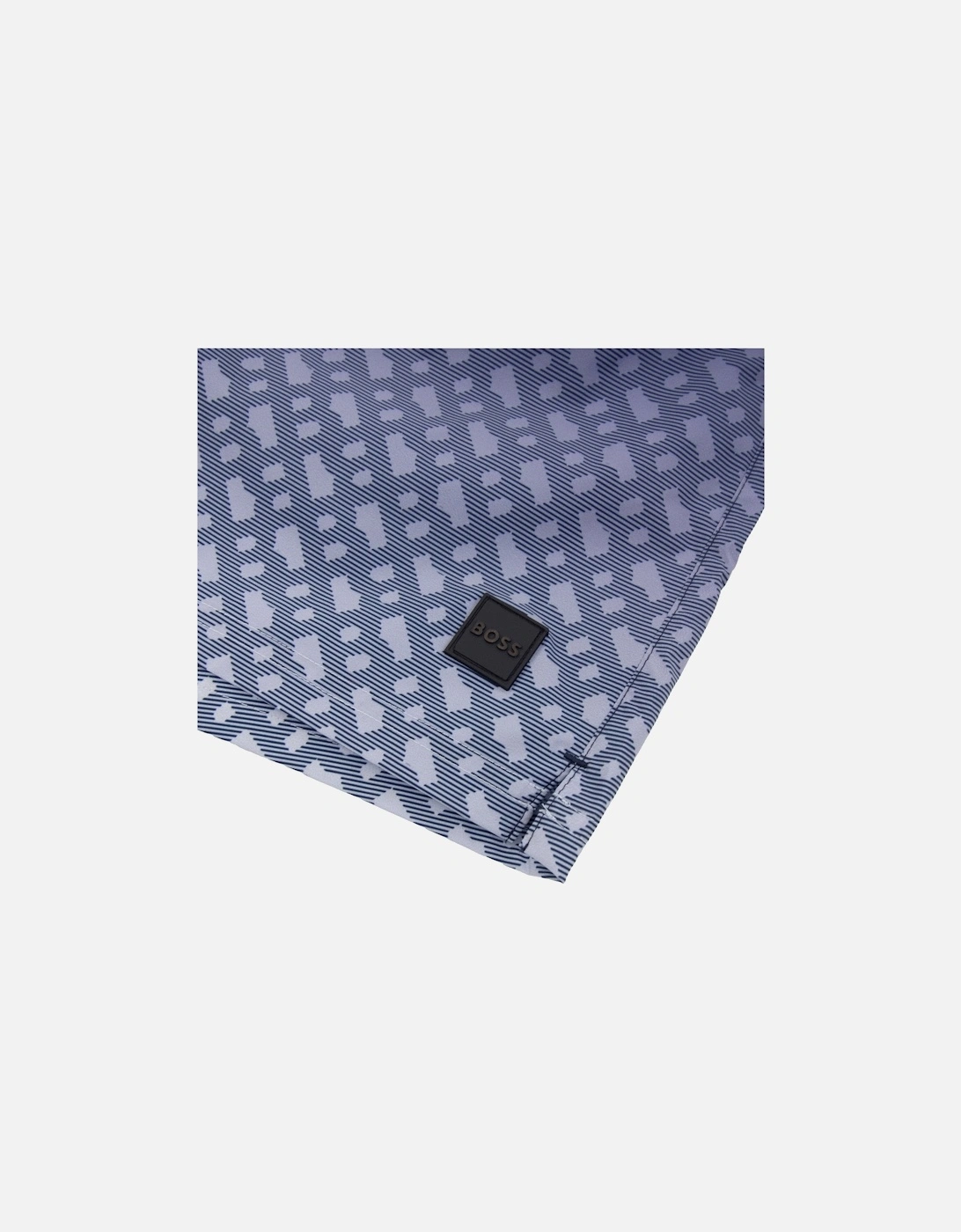 Degrade Monogram Print Badge Swim Shorts Blue 413