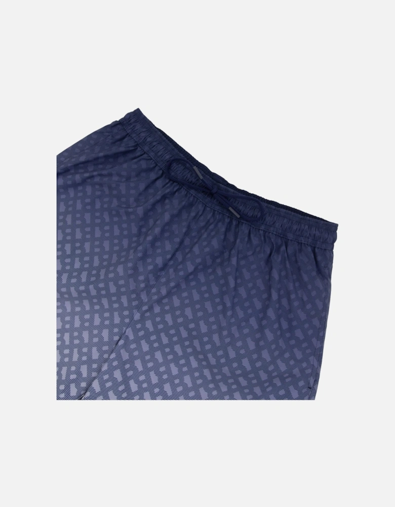 Degrade Monogram Print Badge Swim Shorts Blue 413